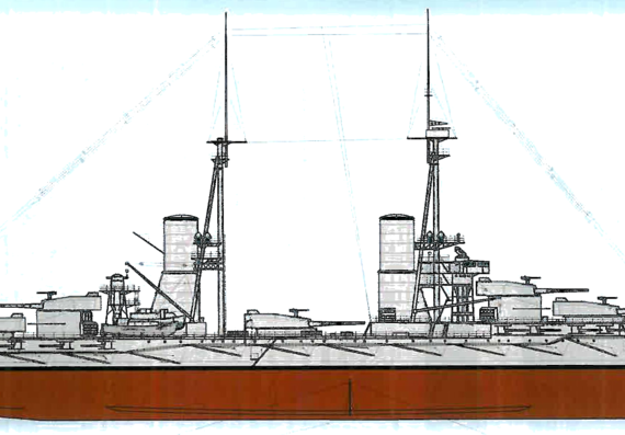 Боевой корабль RN Caio Duilio [Battleship] - чертежи, габариты, рисунки